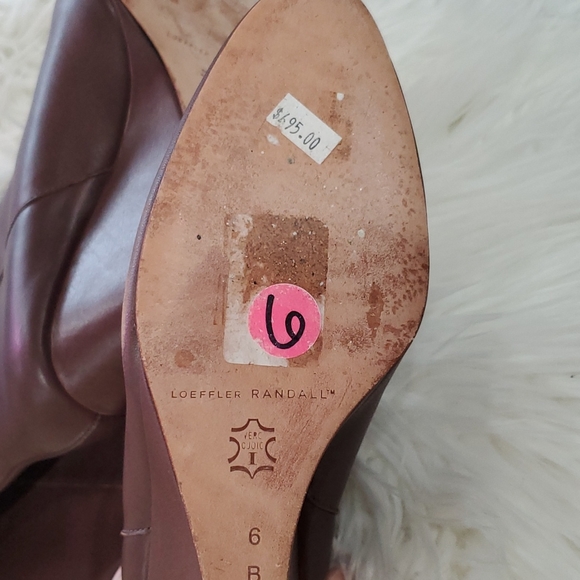Loeffler Randall 6 brown wedge heel boots 6 tried on only - Picture 11 of 12